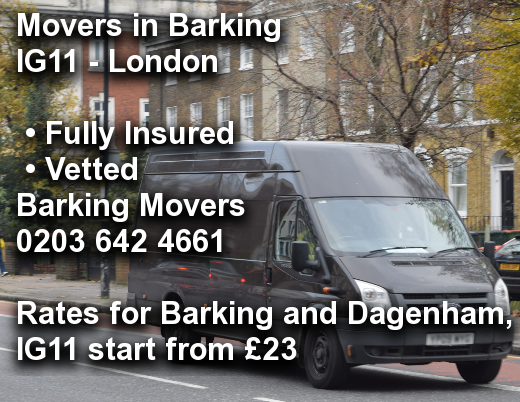 Movers in Barking IG11, Barking and Dagenham
