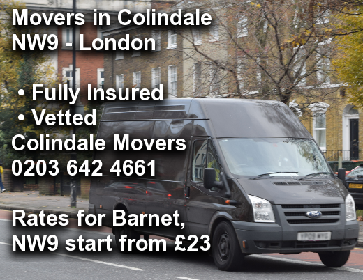 Movers in Colindale NW9, Barnet