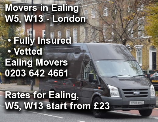 Movers in Ealing W5, W13, Ealing