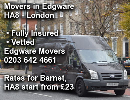 Movers in Edgware HA8, Barnet
