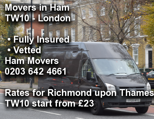Movers in Ham TW10, Richmond upon Thames