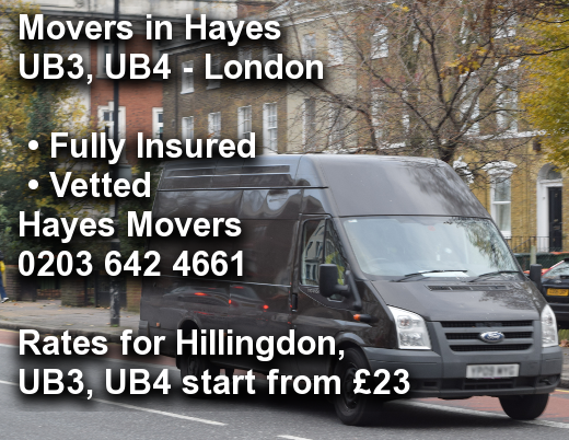 Movers in Hayes UB3, UB4, Hillingdon