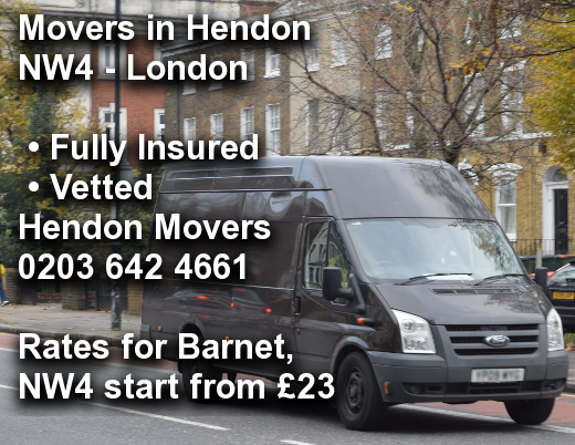 Movers in Hendon NW4, Barnet
