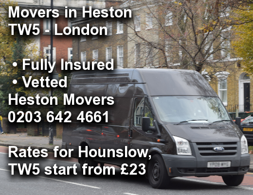 Movers in Heston TW5, Hounslow