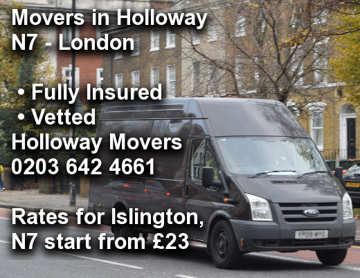 Movers in Holloway N7, Islington