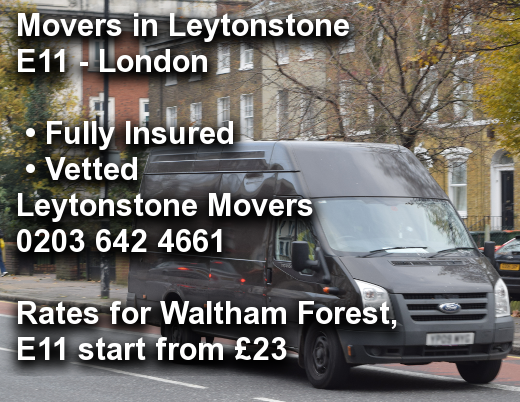 Movers in Leytonstone E11, Waltham Forest