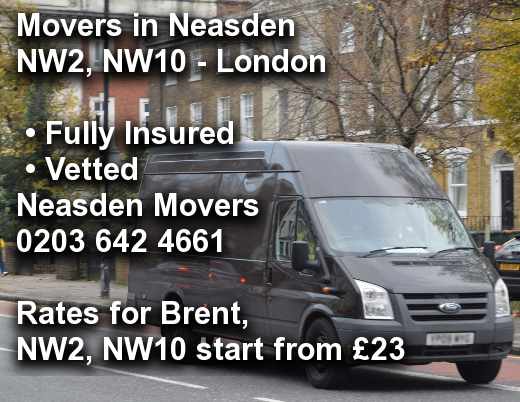 Movers in Neasden NW2, NW10, Brent