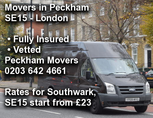 Movers in Peckham SE15, Southwark