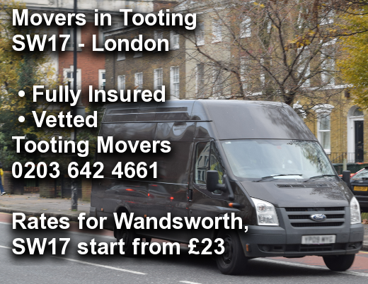 Movers in Tooting SW17, Wandsworth