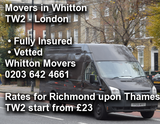 Movers in Whitton TW2, Richmond upon Thames