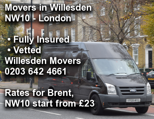 Movers in Willesden NW10, Brent