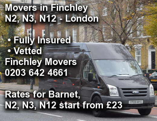 Movers in Finchley N2, N3, N12, Barnet