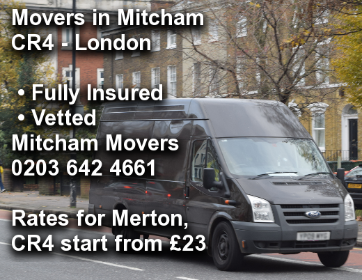 Movers in Mitcham CR4, Merton