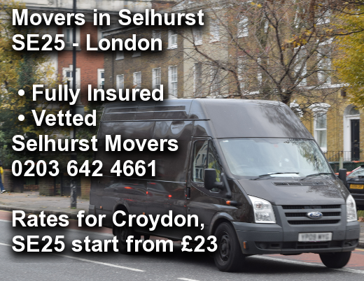 Movers in Selhurst SE25, Croydon