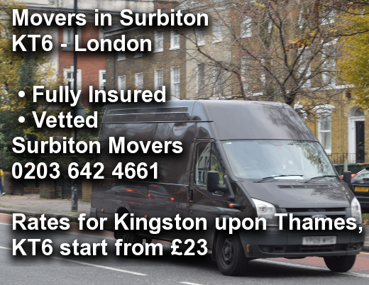 Movers in Surbiton KT6, Kingston upon Thames