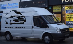 A van with a man