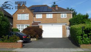 London home with solar panels